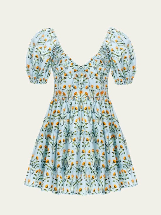 Agua by Agua Bendita Dresses & Skirts - AGUA BY AGUA BENDITA Manzanilla floral print cotton poplin mini dress sz S